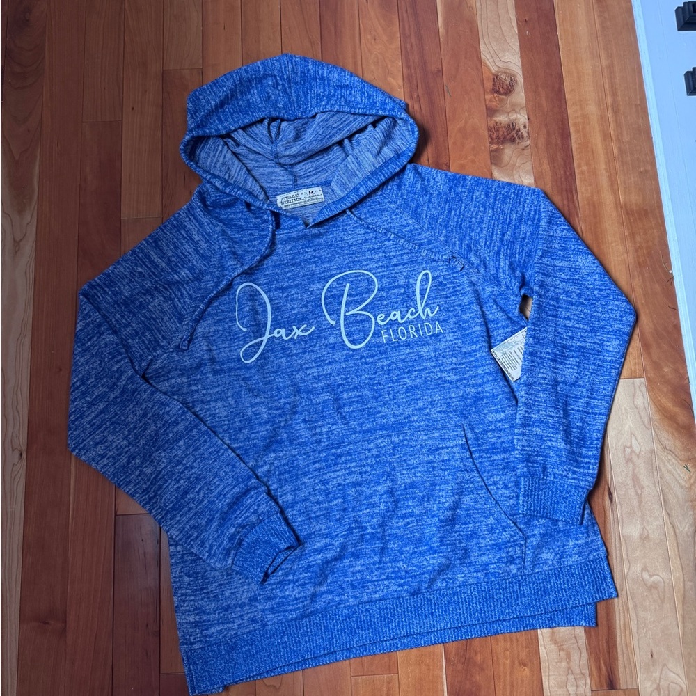 Blue Jax Beach Florida Hoodie Medium